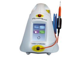 Dentist using intraoral camera on patient