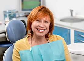 Patient receiving dental checkup